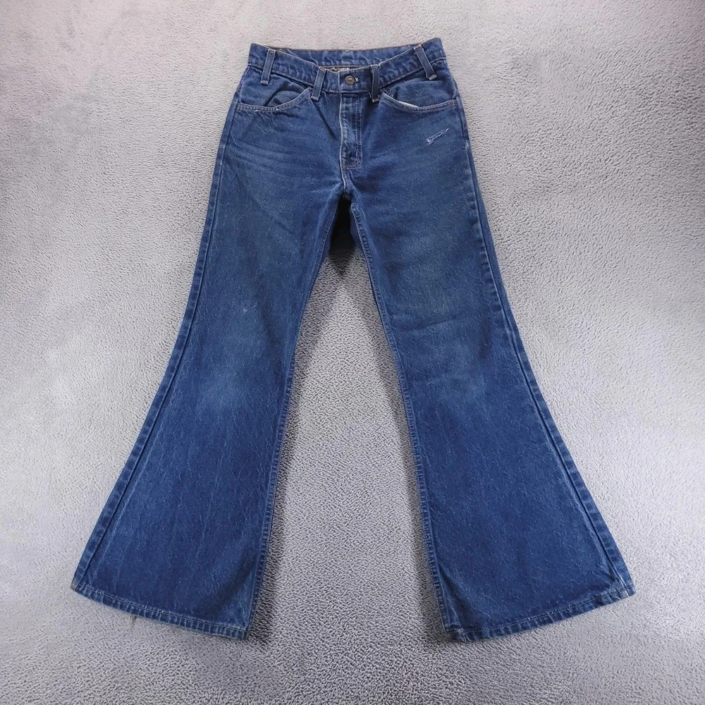 VTG Levis 684 Jeans 30x30 Bell Bottom Flare Orange Tab 70s Made in USA